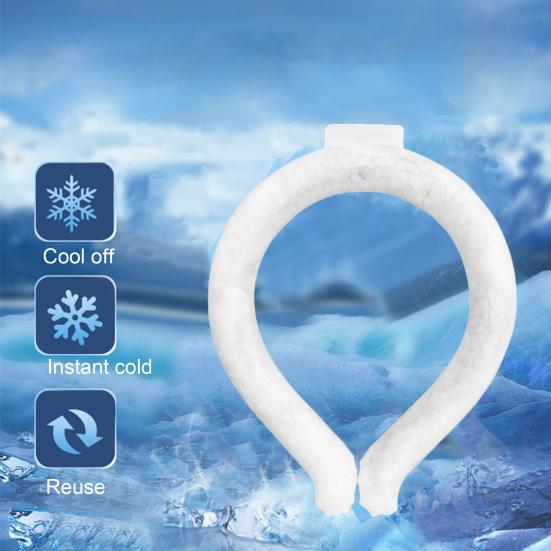 Summer Neck Cooling Tube Wearable Neck Cooler Lightweight Reusable Ice Cold Ring Outdoor Heatstroke Prevention Portable Neck Wrap Collar