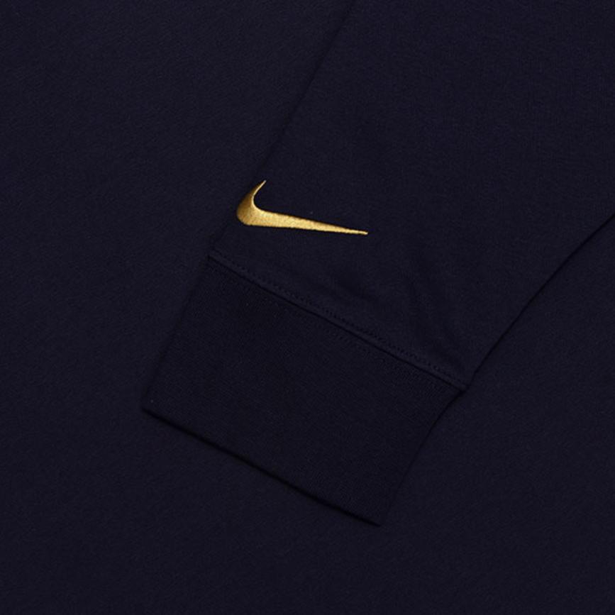 Nike Velvet Fleece Casual Sport Sweatshirt Men Tops Navy-Blue DD4504-498