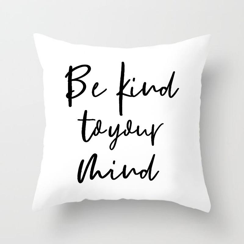 New Pink Geometric Letter Pillowcase Home Decorative Cushion Cover
