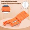 2CP FTTH Fiber Optic Stripper, 1.9-3mm Ccess Tool Loose Buffer Tube Stripper-Orange