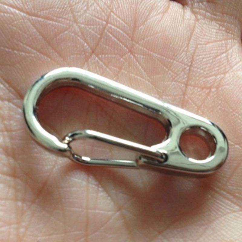 Outdoor Mini Portable Carabiner Hook Stainless Steel Keychain Buckle Release Keyring Tents Spring Snap Hook