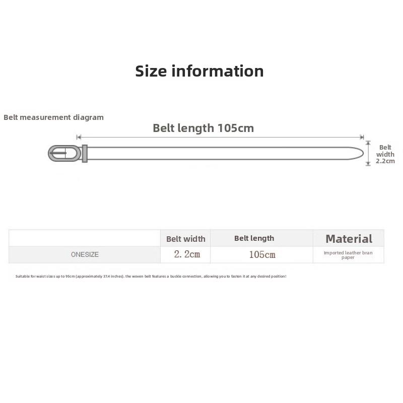 Four-strand Broken Cowhide Braided Belt, Thin Decorative Belt, Genuine Leather Twist Thin Belt