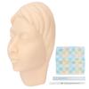 Silicone Head Model Simulation Soft Reusable Silicone Mannequin with Ruler Pen for Eyebrow Tattoo
