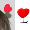 3D Love Heart Hair Pin Plush Hair Clip Valentines Day Barrettes Theme Event Holiday Gathering Hair Styling Accessories