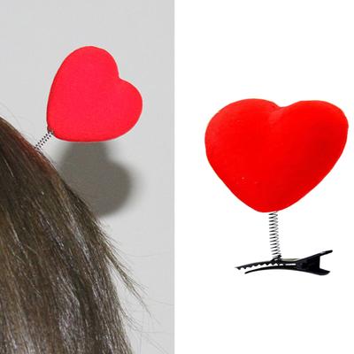 Spilla per Capelli a Forma di Cuore d'Amore 3D Fermaglio per Capelli Peluche San Valentino Fermagli Accessori per Acconciature Evento a Tema Raduno Festivo