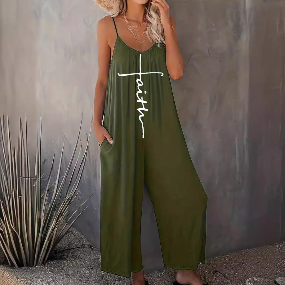 

Summer Fashion 2025 Women s Solid Color Suspender Jumpsuit S