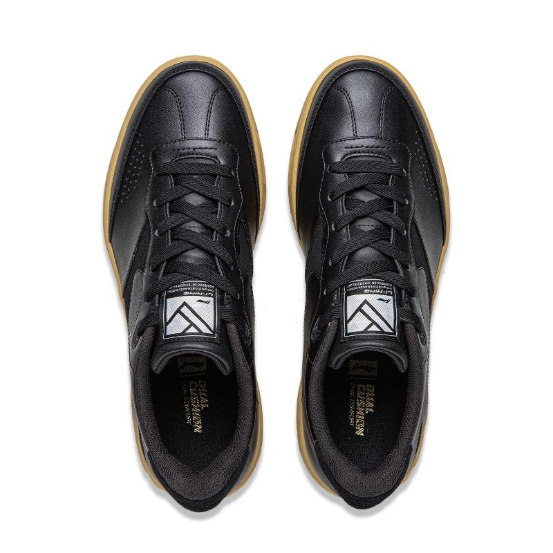 Li Ning Classico Versatile Moda Suola Spessa Confortevole Rimbalzo Antiscivolo Resistente all'Usura Traspirante Sneakers Basse Unisex Sneakers Nero AGCV385-30