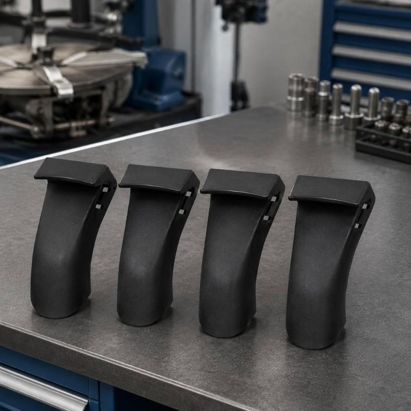 Tyre Changer Jaw Protectors, 4Piece Tyre Changer Clamp Cover Set with Contoured Shape To Help Reduce Direct Metal Contact During Wheel Rims Service
