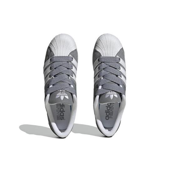 adidas Superstar Supermodified Low Grau Weiß - H03740