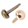 200pcs Mini Brads 8mm Round Head DIY Handcraft Electroplating Process Light Gold Bronze Brass Fasteners for Punk Box