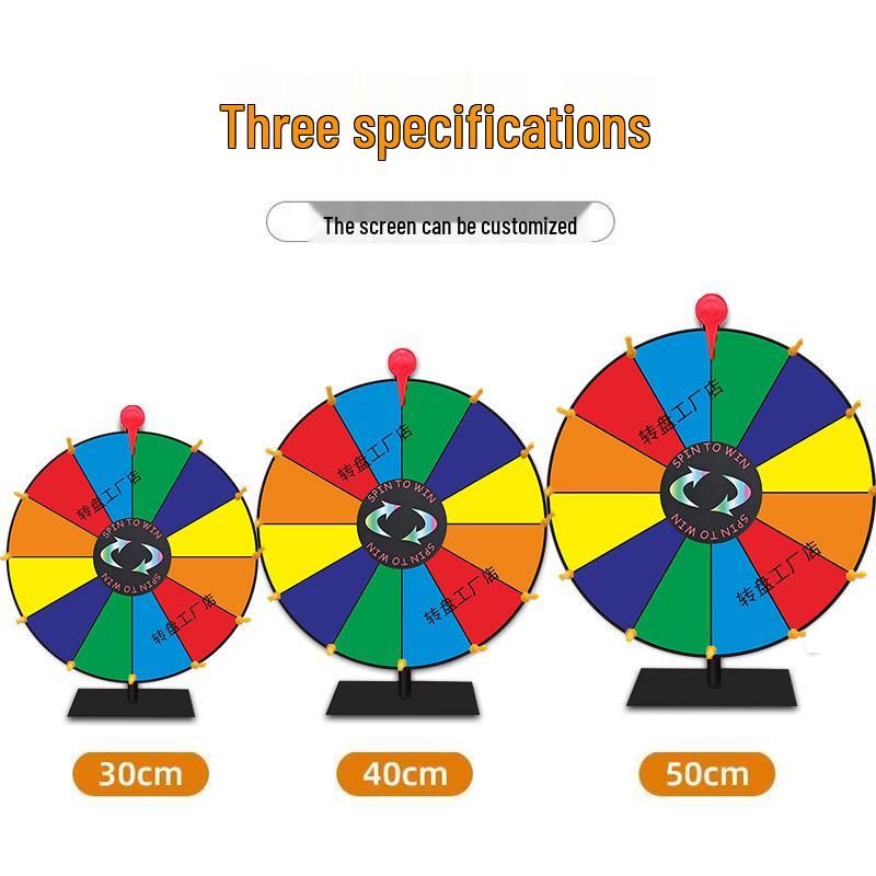 Entertainment Game Turntable: Wipeable Iron Lucky Lottery Spinner