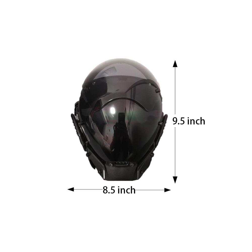 Kybergotický Punkový Helmový Maska pro Muže Motocyklová Futuristická Techwear Maska Cosplay Halloween Party Hudební Doplňky