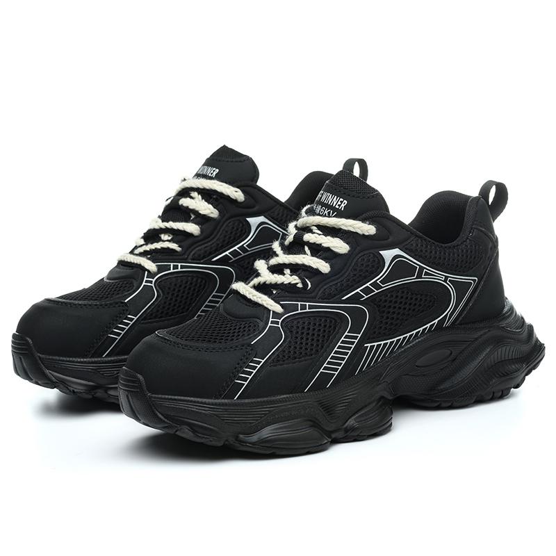 Fashion Non-slip Work Shoes Women Plastic Toe Safety Shoes Breathable Mesh Work Sneakers Lightweight Protective Work Safety Sneakers