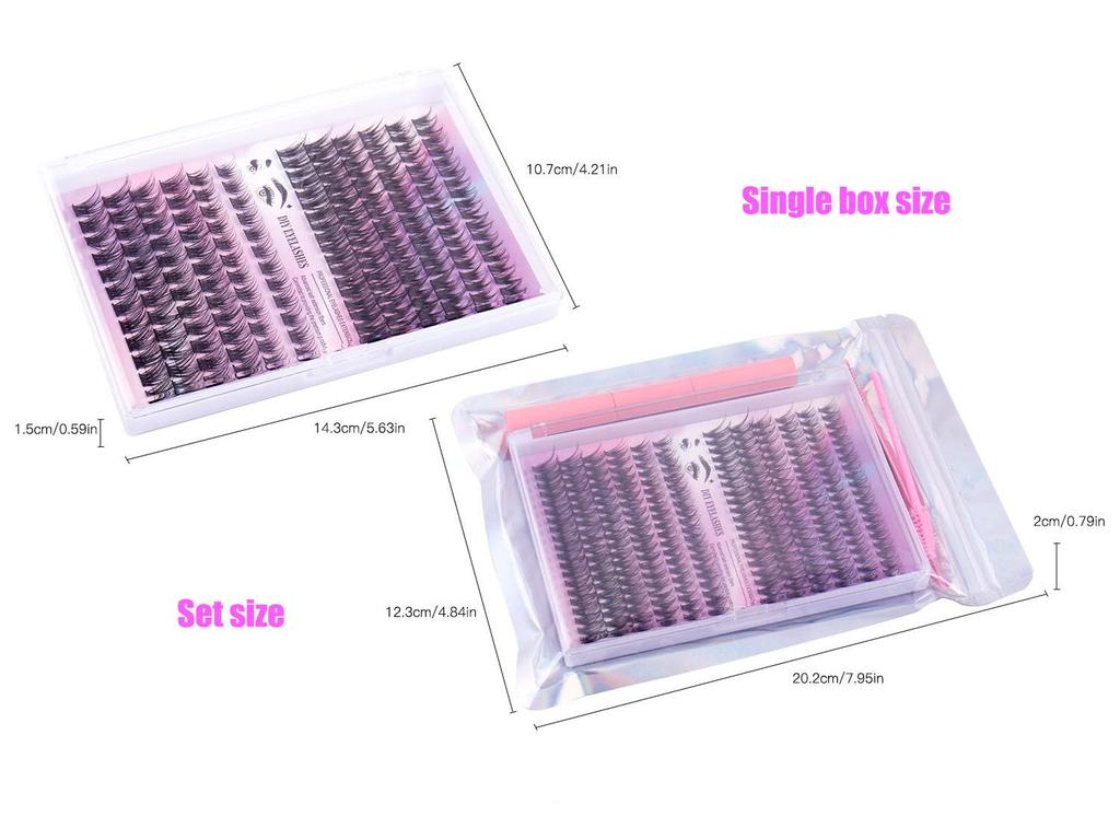 Segmentierter Fischschwanz Weizenähre Faul DIY Große Kapazität Hitzeschmelz Stiel Falsche Wimpern