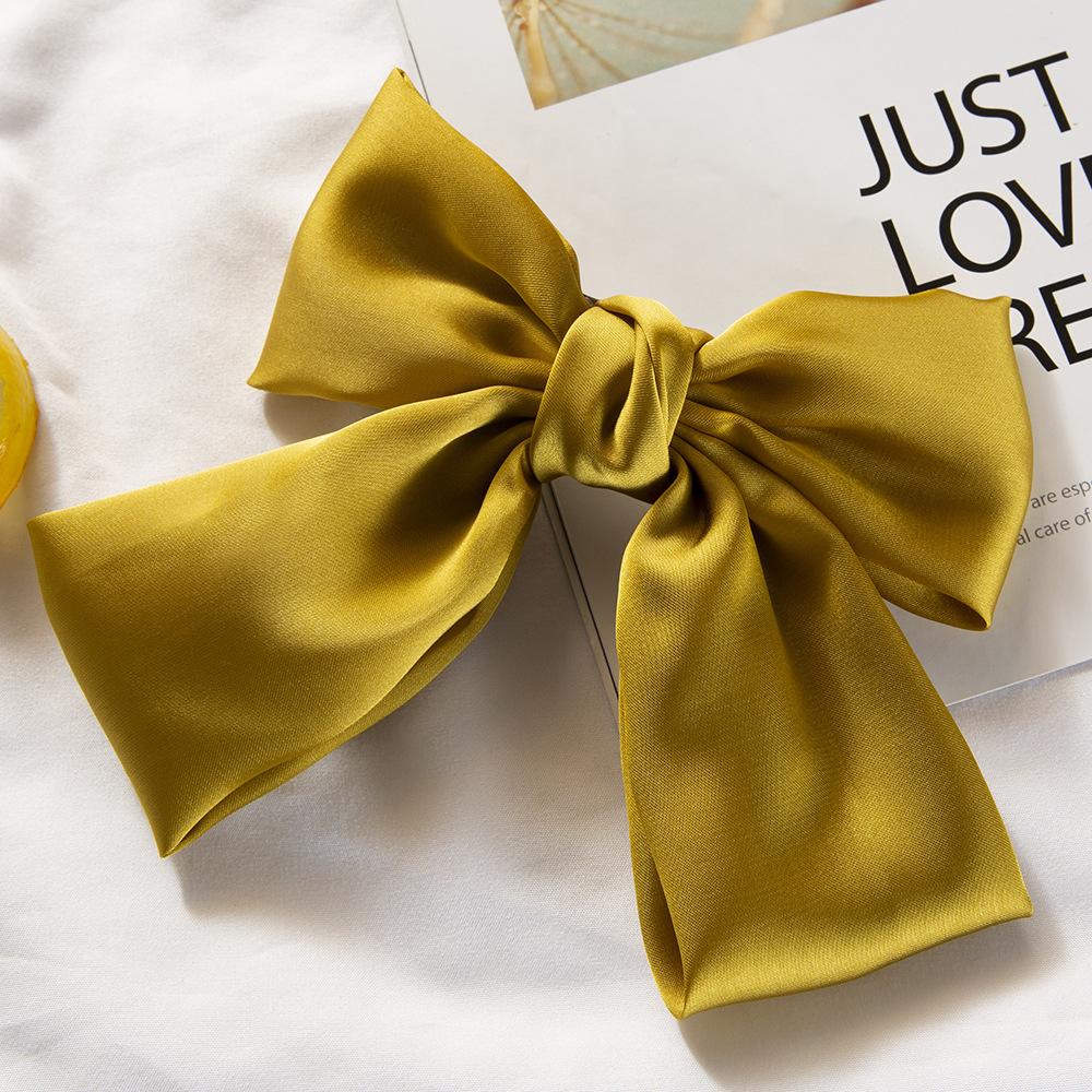 Fashion Ribbon Bow Hair Clips for Women Large Bow Hairpin Girls Satin Trendy Ladies Hairgrips Cute Barrette Hair Accessories