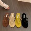 Flat-bottomed Small Fragrant Wind Slippers Women's Shoes Summer Wear 2025 New Gentle Fairy Wind Toe Sandals Flip-flops