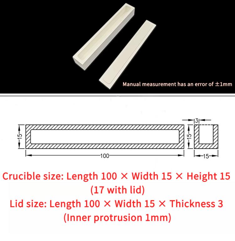 High Purity Boron Nitride Crucible With Lid, 2000℃ BN Ceramic Crucible Boat Industrial Vacuum Furnace