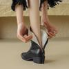 Krazing Pot Cow Split Skin Autumn Winter Shoes Wool Chunky Heels Size 43 Size 42 Pointed Toe Gradient Color Zip Fur Ankle Boots
