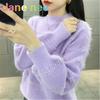 Dame Elegante Casual Warme Jumper Weibliche Lose Pullover Pullover Tops Neue Mode Herbst Frauen Solide Strick Pullover Pullover