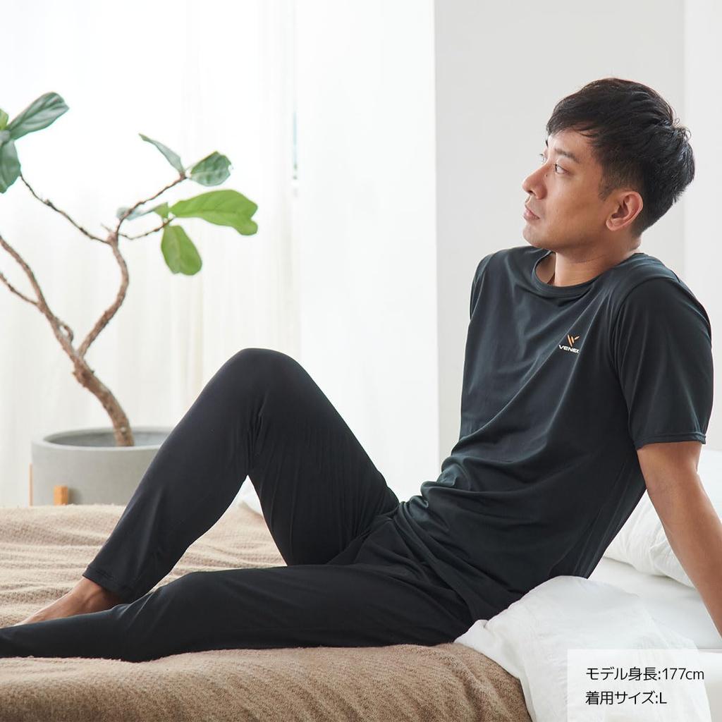 VENEX Refresh Recovery 67050304 T-Shirt, Men's, Black, Medium,