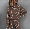 Autumn/Winter 2022 Women's Tie-dye High Neck Long Sleeve Fashion Casual Set