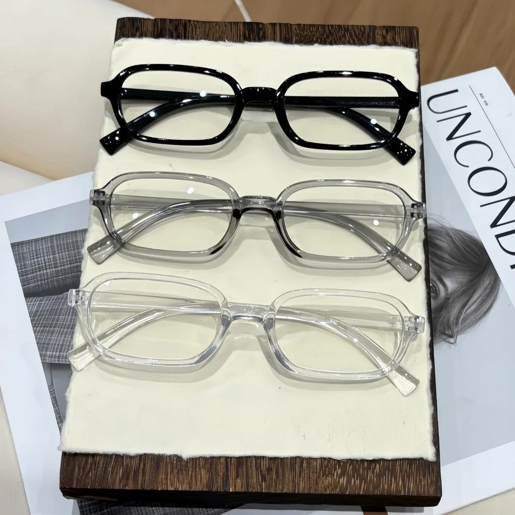 3Pcs Square Frame Reading Glasses, High-Definition Lenses, Women's Ultra-Light Presbyopia Glasses, Retro