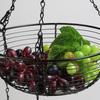 European Wrought Iron 3-Tier Detachable Fruit Basket and Cradle for Home Decor