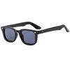 Vintage Square Sunglasses Women Men Ocean Color Shades Designer Sun Glasses Fashion Rivet Rectangle