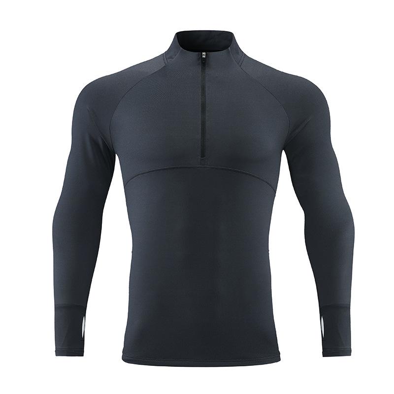 

Мужской быстросохнущий светоотражающий беговой топ с длинным рукавом и молнией 3XL