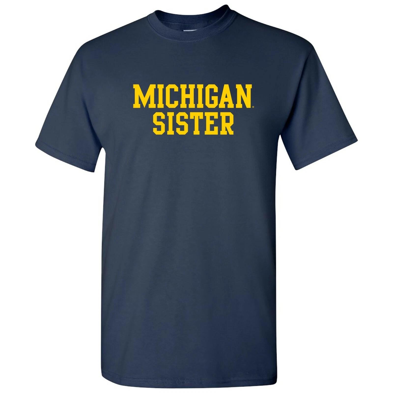 Michigan Wolverines Sister Basic Block T-Shirt- Navy S