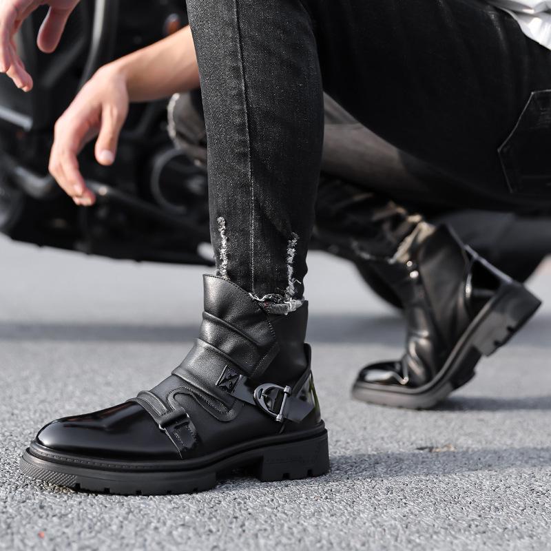 Luxury Men's Boots High Quality Cowhide Leather Boots Fashion Casual Ankle Boots for Men Classic Chelsea Boot Botas Para Hombre