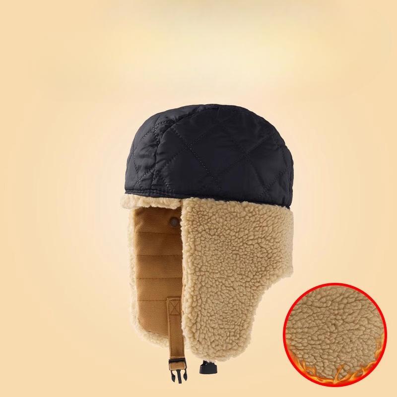 Lei Feng Mütze für Damen und Herren, Winter, Retro, trendig, für das Reiten von Elektrofahrrädern, Ohrenschutz, warme Baumwollmütze, Pilotenmütze, Motorradmütze