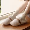 Internet celebrity white flat bottom fluffy slippers 2025 new autumn and winter outer wear velvet soft bottom cotton slippers