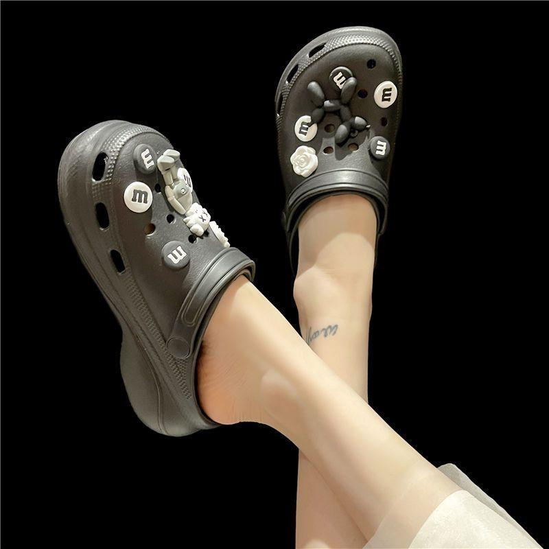 Fashion Slides with Heel Kawaii Cute Platform Shoes Mules Summer 2024 Thick Women's Slippers and Ladies Sandals on Offer I Luxury Trend