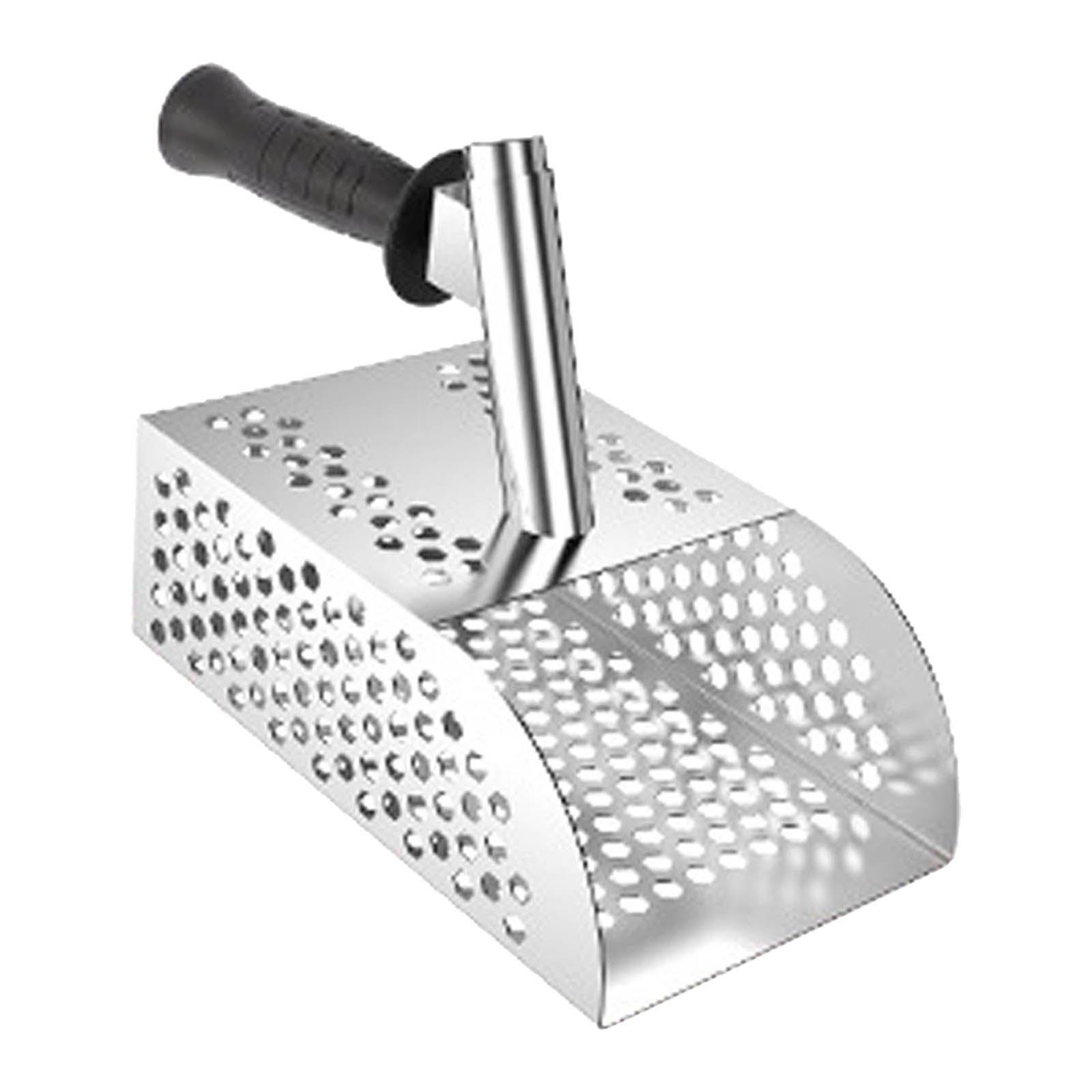 

Stainless Steel Metal Sand Shovel Hourglass Beach Treasure Hunting Sand Filter Gold Play Sand Tool Sand Beach Mesh Shovel