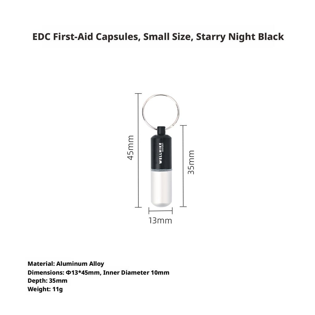 WELLHIKE Outdoor EDC First Aid Capsule Sealed Waterproof Portable Mini Storage Bottle Creative Keychain-mini small Size 4