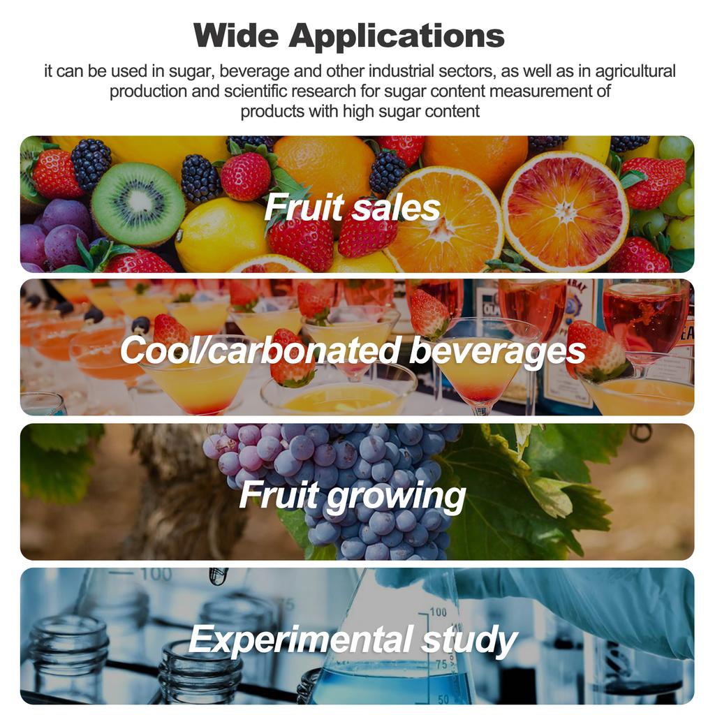 SMART SENSOR ST335A LCD Digital Refractometer Portable Handheld Honey Refractometer ATC Sugar