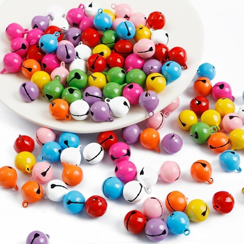 10pcs Candy Color Large Bell Beads 14mm Christmas Tree Ornaments Pet Bells  Charms Accessories
