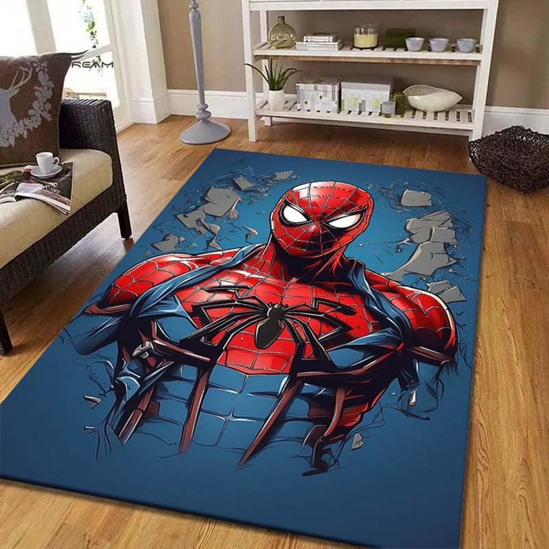 1pc Spider-Man Pattern Area Rug Soft Flannel Floor Mat for Living Room, Bedroom, Sofa Coffee Table Floor Mat