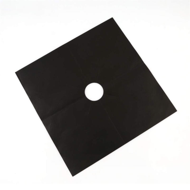 

Захисні килимки для газової плити, термостійкі, захист від бризок олії, легко миються, силіконові накладки для поверхні конфорок 4pcs чорний