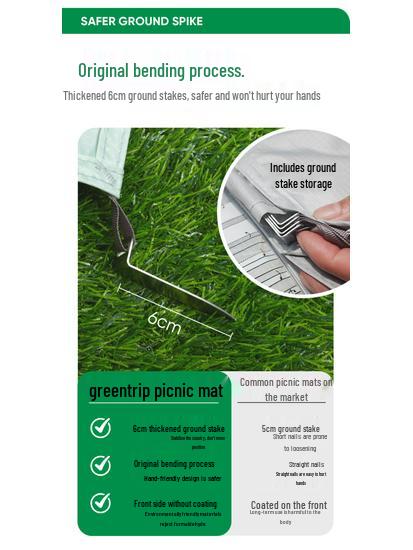 Kompakte wasserdichte Picknick- und Strandmatte für den Außenbereich