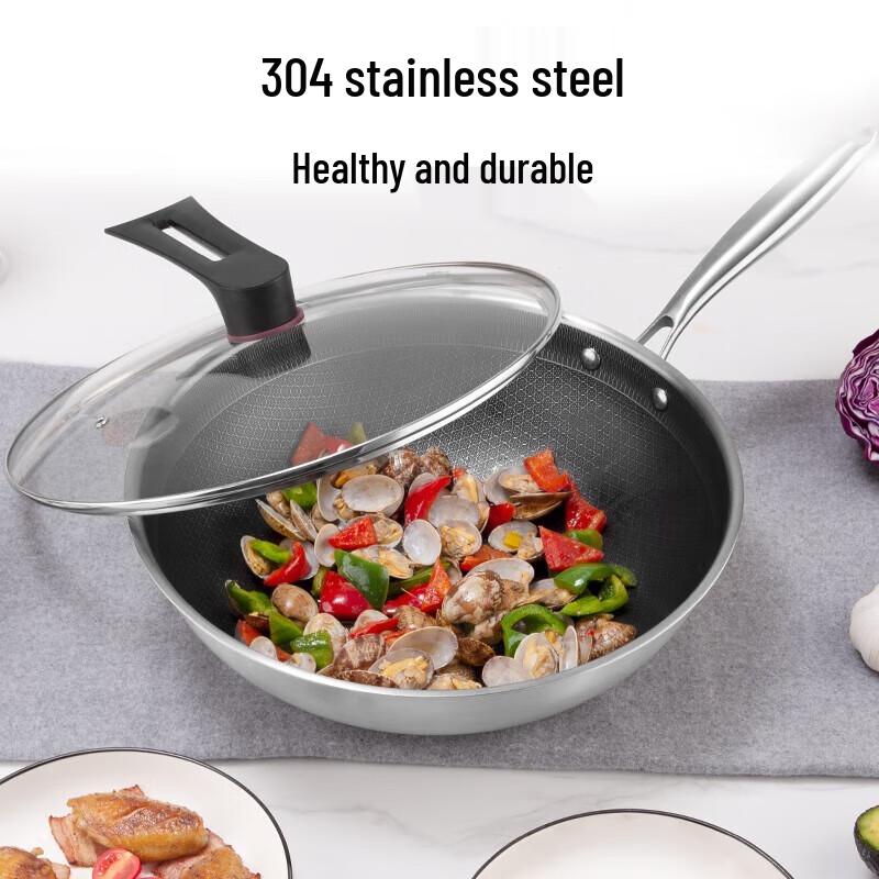 Zhang Xiaoquan 304 Stainless Steel Honeycomb Wok 24cm