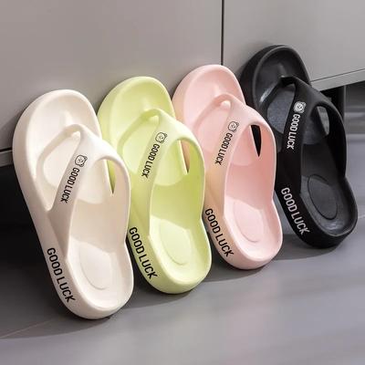 Women Slippers Summer Couple Platform Flip Flops Anti Slip Soft Sole Comfort Open Toe Pearl Designer Outdoor Beach Shoe