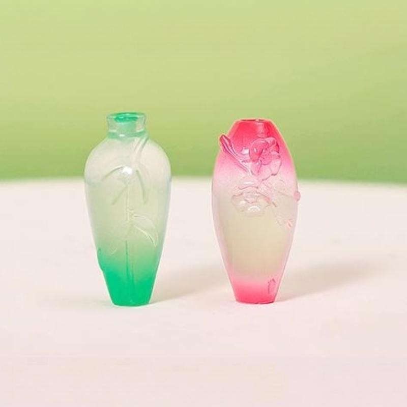 9Pcs Unique Simulation Mini Luminous Vase Ornaments DIY Micro Landscape Dollhouse Decor for Shelf Display
