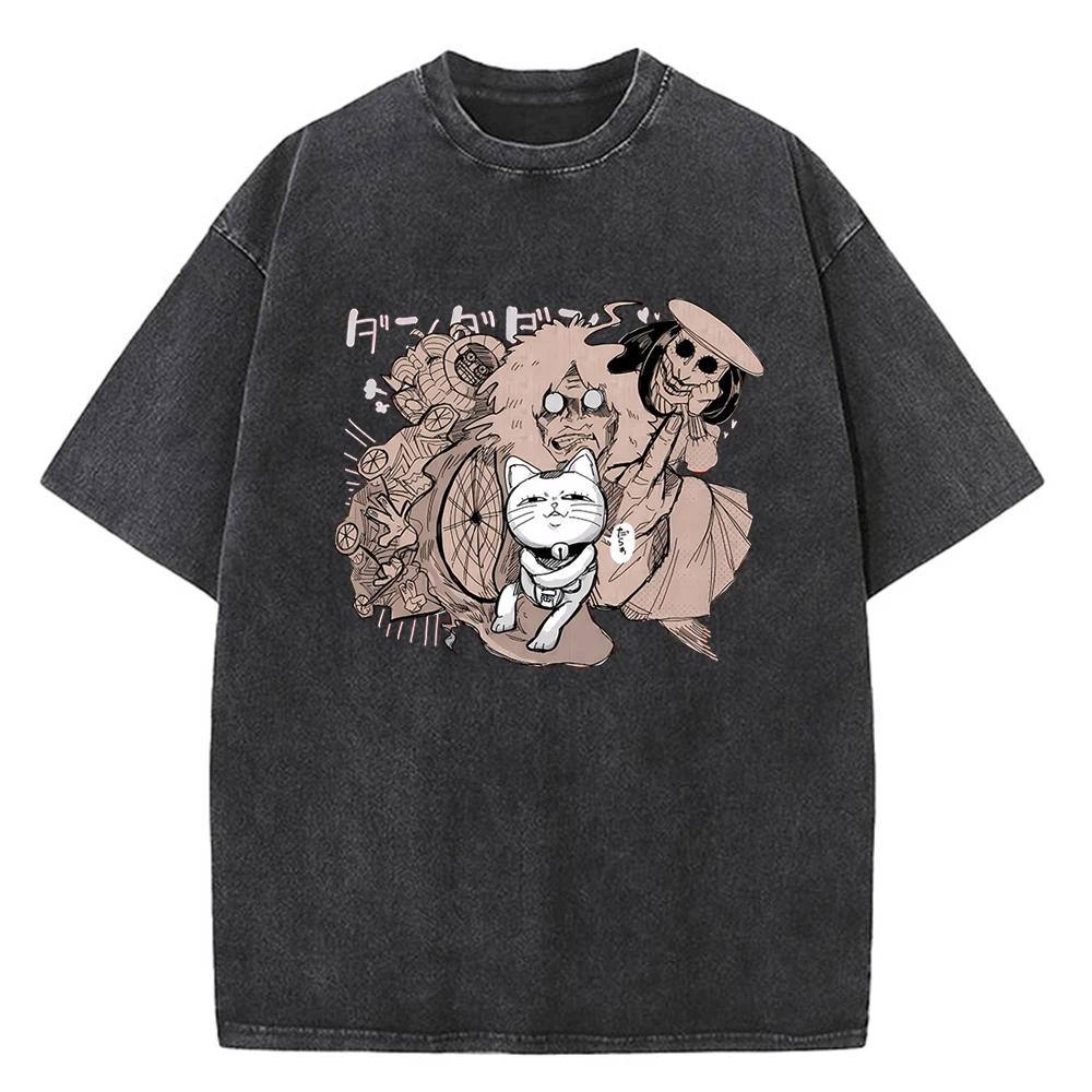 Dandadan Okarun T-Shirt Herren Japanisches Anime T-Shirt Cartoon Hohe Qualität Baumwolle T-Shirt Ästhetisches Mode T-Shirt Männlich