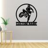 Customizable Motorcycle Metal Wall Art Family Name Sign Indoor Outdoor Holiday Gift