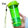 Cute Office Desktop Cup Transparent Water Cup, Portable Plastic Bottle, with Strap Reusable Handle, Clear Heat-resistant Drinkware, for School