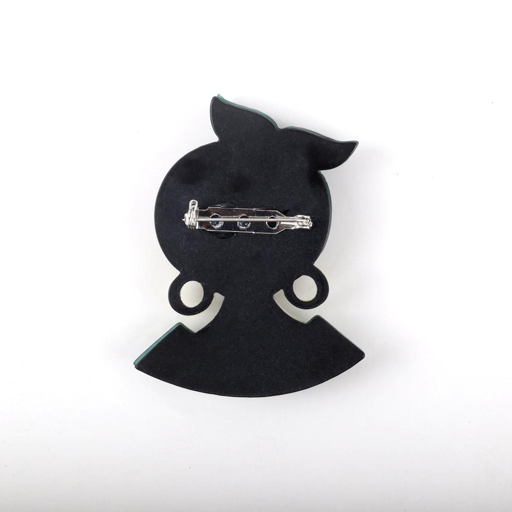 New Cute Colorful Bowknot Girls Acrylic Brooches for Women Cartoon Glasses Lady Brooch Badges Pins Casual Jewelry Accessories