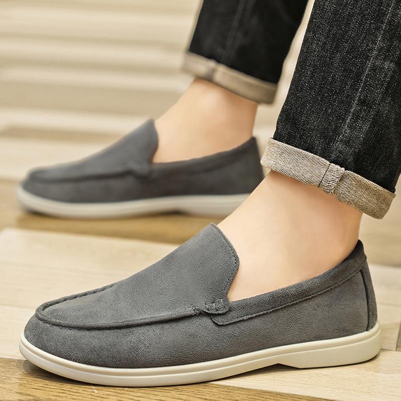 2025 autumn new men's shoes British style men's Doudou shoes fashion casual shoes youth low-top loafers