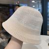 New fashion sunshade sunscreen fisherman hat children spring and summer knitted hollow breathable face small bucket hat